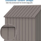 Large Dog House Outdoor Indoor for Medium Large Dogs, Durable Plastic Waterproof Doghouse with Air Vents and Elevated Floor, Easy Clean and Assemble (Grey, 36.2''L×38''W×38''H)