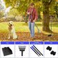 Pooper Scooper, Dog Pooper Scooper Tray and Rake Set with Adjustable Stainless Steel Long Handle for Large Medium Small Dogs (Blue)