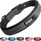 Fida Heavy Duty Dog Collar, Ultra Comfortable Soft Neoprene Padded, Adjustable Reflective Nylon Pet Collar with Durable Metal Belt Buckle for Medium Breeds (M, Black)