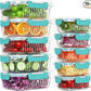 10 Packs Glass Meal Prep Containers with Lids, Glass Food Storage Containers Set, Airtight Lunch Containers, Microwave, Oven, Freezer and Dishwasher Safe, Green