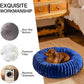 MEWOOFUN Donut Dog Beds for Small Dog, Calming Bed Round Cute Puppy Bed with Non-Slip Bottom, Fluffy Washable Pet Bed for Puppy and Kitten (Navy Blue, XS (20x20x6))