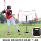 Baseball & Softball Batting Tee,Portable Hitting Tee,with Heavy Duty Base,Flexible Rubber Top,Adjustable Height