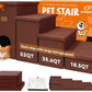 Dog Stairs with Condo 23" H, 4-Step Wider Dog Steps for High Beds Window, Folding Storage Pet Stairs Gift for Small/Medium/Large Old Dogs Cats, Ramp for Climbing Car Hold Up to 200 lbs, Brown