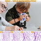 Portable Handheld Mini Microscope for Kids, 100x-250x Zoom with LED Lights, Alloy Pocket Microscope for Boys & Girls, Educational Science Kit (Blue)