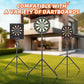 Dartboard Stand, Portable Professional Dart Holder Stand Adjustable Height from 57.1 to 77.6 -inch for Outdoor, Travel, Home, or Bars Games