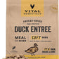 Vital Essentials Freeze-Dried Raw Duck Meal or Mixer Cat Food Soft Nibs | 99% Duck, Organs & Bone | 12 oz