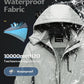 CREATMO US Men's Mountain Waterproof Ski Jacket - Windproof Snowboarding Warm Winter Coat Raincoat
