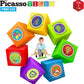 PicassoTiles 103 Pieces 1" Magnetic Toy Building Block Cubes Building Block, 3D Cube Construction Cubes Magnet Sensory Toys Gifts Educational with Free Idea Book for Kid, Boy, Girl & Toddler PMC103