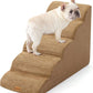 Gardner Pet Dog Stairs for Small Dogs 22.8" H, 5-Step Brown Curved Pet Stairs, Dog Steps for High Bed, Couch (24-30 in) with Durable Non-Slip Waterproof Fabric Cover and CertiPUR-US Certified Foam