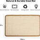 FUKUMARU Cat Scratcher Mat, 19.6 X 11.8 Inch Natural Sisal Cat Scratch Mats, Horizontal Cat Floor Scratching Pad Rug, Protect Carpets and Sofas - Beige