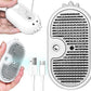 3-in-1 Rechargeable Steam Brush for Cats & Dogs - Anti-Static Spray Pet Grooming Brush with Warm Mist Massage, Hair Shedding Control, Detangling Comb & Cleaning Tool for Effective Deshedding