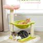 Flower Cat Tree, 28" Cat Tower with Cozy Flower Perch, Large Hammock for Indoor Small Cats, Cute Cat Tree with Sisal Scratching Post and Fur Toy Ball for Kittens, Pink