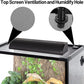 34 Gallon Reptile Tank, Glass Reptiles Terrarium 24" x 18" x 18", Sliding Door, Top Ventilation, Cable Pass, Humidify Hole, Glass Reptile Cage Habitat for Bearded Dragon, Lizard, Snake, Gecko