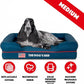 The Dog’s Bed, Medium Blue Oxford with Red Trim USA Flag Dog Bed 30x23.5, Memory Foam, Pain Relief, Post Surgery, Lameness, Supportive, Calming, Waterproof Washable Cover Cover, Veterinary Approved