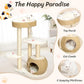 KAMABOKO Modern Cat Tree, 39" Tall Cat Trees for Kittens Climb Play & Rest, Cat-Tree for Indoor Cats w/Natural Sisal Scratching Posts, Hand-Woven Condo & Top Perch