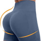 CHRLEISURE Women's 4 Packs Workout Gym Shorts, High Waisted Butt Lifting Scrunch Butt Seamless Booty Shorts