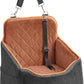 Dog Car Seat for Small Dogs - Puppy Car Seat with Safety Strap & Waterproof Padding, Portable Pet Carrier for Cars, Trucks & SUVs, Comfortable Elevated Bed for Pets Up to 35lbs (Black/Coffee)