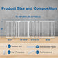 ALLAIBB Extra Wide Pressure Mounted Baby Gate Walk Through Child Kids Safety Toddler Tension White Long Large Pet Dog Gates with Extension for doorways Kitchen (71.65-85.03"/182-218cm, White)