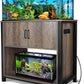 40 Gallon Aquarium Stand with Cabinet & Power Outlets, Heavy Duty Metal Stand for 40-50 Gallon Breeder & Turtle Tanks, Double Terrarium Stand, 660LBS Capacity, Grey