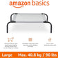 Amazon Basics Cooling Breathable Elevated Dog Bed with Metal Frame for Large Dogs, 51 x 31 x 8 Inch, Grey
