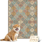 nunubaby Washable Pee Pads for Dogs, Stylish, Non-Slip and Leak-Proof Pee Mat. ultra-absorbent Reusable potty pad for Crates and Floors.(Cream/Multi, 18" x24" )