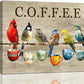 Rustic Bird Coffee Wall Art Kitchen Christ Coffee Pictures Wall Decor Farmhouse Cardinal Hummingbird Canvas Print Painting Artwork for Coffee Bar Living Room Bedroom 16"x20"