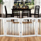 Freestanding Pet Gate for Dogs, Foldable Wooden Dog Gate for House, Indoor Dog Gate for Stair, Doorway, Gates for Dogs Indoor, 80 Inch Wide, 4 Panels 24",White
