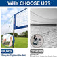 Professional Volleyball Net Set Heavy Duty for Outdoor Backyard Portable with Aluminum Adjustable Height Scoring Poles, Regulation Nets System for Tournament, Grass