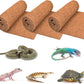 ZeeDix 3 Pieces Coconut Fiber Reptile Substrate Mat, 18 x 36 inches Natural Coco Mat Reptile Carpet Coco Fiber Liner Turtle Bedding Reptile Terrarium Liner for Lizard Snake Turtle Gecko Bearded Dragon