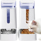 Automatic Cat Feeder and Cat Water Dispenser Set with Stainless Steel Bowls Gravity Dog Feeder for Small Medium Big Dog Pets Puppy Kitten, 3.8L x 2