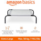 Amazon Basics Cooling Elevated Breathable Pet Bed For Dog, X-Large (60.1 x 37.1 x 8.9 Inches), 1 count, Grey
