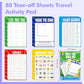 Road Trip Game Pad, 80 Perforated Sheets Travel Activity Pad, 5 Games in 1 Pad, Plane, Car Trip Activity, Pen Pencil & Paper Game for Kids, Adults (6” x 9”)
