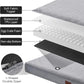 OhGeni Orthopedic Waterproof & Machine Washable Dog Bed for Large Pets, Suitable for Crates, 25D Egg Crate Foam, Non-Slip Bottom & Removable Cover, Sherpa Fabric, 41 Inches(Gray)