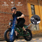 Qlife Electric Bike for Adults-1500W Peak Motor 20" Fat Tires 28MPH(Unlock to 35MPH) EBike Moped, 624-1248Wh Removable Battery Bicycle, with Dual Suspension & Brakes Motorcycle, 7-Speed,Spark