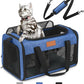 PETUX TSA Approved Pet Carrier in Cabin, 17"x11"x9.5" Soft Cat Carriers for Small Cat up to 12 lb and Puppy up to 10 lb, Top Open Portable Pet Carrier Airline Approved for Travel and Vet Visit (Blue)