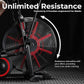 Sunny Health & Fitness Premium Smart Cross-Training Fan Bike, Air Resistance Cardio Machine w/330lb Capacity for Intensive Home Workout, Customizable Monitor w/Free SunnyFit App Connection-SF-B223018