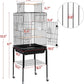 Yaheetech Open Top Rolling Parrot Bird Cage for Cockatiel Sun Parakeet Green Cheek Conure Mid-Sized Parrot Cage with Detachable Stand