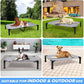 Heeyoo Elevated Dog Bed, Cooling Raised Pet Cot with Chew Proof Washable Breathable Mesh and Metal Frame, Portable Dog Cot Bed with No-Slip Feet for Outdoor or Indoor Use