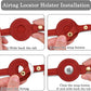OOPSDOGGY Rolled Leather Dog Collar with Airtag Holder - Reflective Round Airtag Dog Collar - Soft Tracking Pet Collar for Small Dogs Puppy Cats Kitten (Red, S, 10"-13")