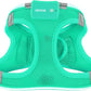 Light Up Dog Harness,Rechargeable LED Dog Harness for Small Medium Large Dogs,Reflective Lighted Safety Vest for Night Walking & Camping,Lightweight & Adjustable,Light Green,M