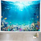Loccor Underwater World Tapestry Blue Ocean Wall Hanging Under the Sea Coral Reef Wall Tapestry 179x118 Inches Tropical Fish Tank Undersea Tapestries Marine Wall Art for Bedroom Living Room Dorm Decor