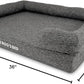 The Dog’s Bed, Large Grey Linen 36x27, Memory Foam, Pain Relief: Arthritis, Hip & Elbow Dysplasia, Post Surgery, Lameness, Supportive, Calming, Waterproof Washable Cover, Veterinary Approved
