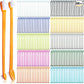 200 Pcs Dog Toothbrush Cat Tooth Brushes Bulk, Double Sided Brushing Kit, Teeth Cleaning Kit Soft Bristles Long Handle, Pet Tooth Brush for Small to Large Dog, Cat, Puppy & Kitten, 10 Colors