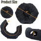 R1M Cat Tunnel Bed for Indoor Cats, Cute Cat Donut Tunnel Toys for Small, Larger Cats with Two Fish Cat Toys, Round Pet Peekaboo Cave Toy for Kitten, Dark Grey