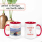 Personalized Coffee Mug, Custom Photo Text 15 Oz Ceramic Mug, Customized Picture Name Tea Cup, Unique Gift Idea, Taza Cafe Personalizadas Fotos, Cute Custom Gifts Mom Women Men, Mother's Day, Red