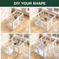 FXW AuraSpace Acrylic Indoor Unleashed Dog Playpen for Small and Medium Dogs, 30 Inch, 10 Panels, White