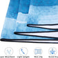 QiyI Yoga Mat Towel with Corner Pockets, Non Slip Sweat Absorbent Hot Yoga Towels, Soft Yoga Blankets with Travel Bag, Skidless Mat Cover for Workout, Gym, Fitness - 70"x26", Blue Tie Dye