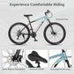 AVASTA Earth 26 27.5 inch Mountain Bike with 21-Speed，Aluminum Frame, Dual Disc Brake, Comfortable Saddle,Multiple Colors