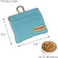 Dog Treat Pouch, Green Pocket Sized Pet Training Pouch, Cotton Fabric, Hand Free Dog Walking Bag with Carabiner, Self-Closing Pet Feed Snack Reward, for Puppy Travel or Outdoor Use