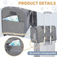 ‌Petsfit Airline Approved Pet Carrier for Small Cats, 16.5x8.6x11 TSA Approved Carrier, with Removable Dual-Sided Padding (2-Way Placement) - Fits Under Most Airplane Seats, Escape Proof (Gray)